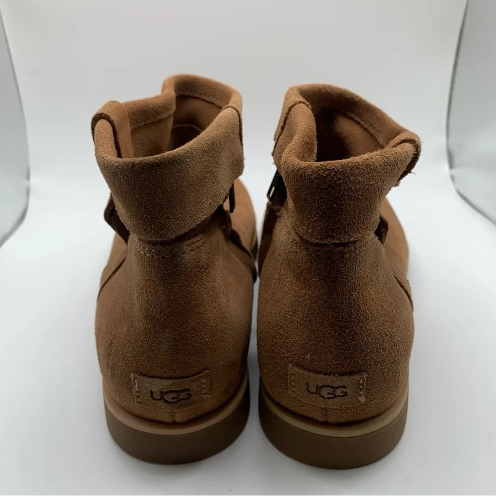 NWOB UGG Josefene Cuff Chestnut Women’s Suede Boots, New Size 10 booties 2165